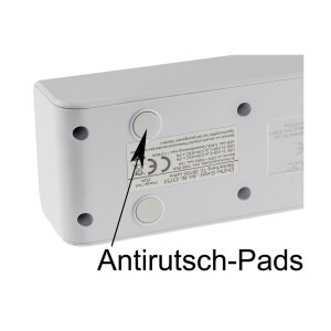 Steckdosenleiste mit Ladebuchsen für USB USB-A /USB-C,3-fach, weiß, 1,5m Kabel