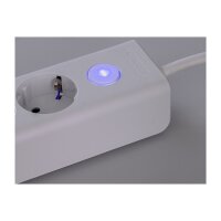 Steckdosenleiste mit Ladebuchsen für USB USB-A /USB-C,3-fach, weiß, 1,5m Kabel