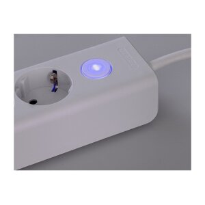 Steckdosenleiste mit Ladebuchsen für USB USB-A /USB-C,5-fach, weiß, 1,5m Kabel
