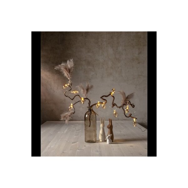 Lichterkette Shimmer mit Glaseiern – warmweiß, Timerfunktion, 135?cm, Innenbereich