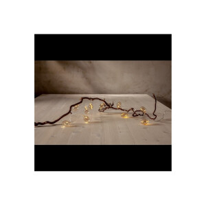 Lichterkette Shimmer mit Glaseiern – warmweiß, Timerfunktion, 135 cm, Innenbereich
