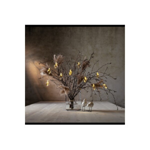 Lichterkette Shimmer mit Glaseiern – warmweiß, Timerfunktion, 135 cm, Innenbereich