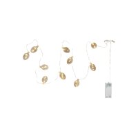 Lichterkette Shimmer mit Glaseiern – warmweiß, Timerfunktion, 135?cm, Innenbereich