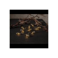 Lichterkette Shimmer mit Glaseiern – warmweiß, Timerfunktion, 135?cm, Innenbereich