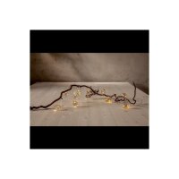 Lichterkette Shimmer mit Glaseiern – warmweiß, Timerfunktion, 135?cm, Innenbereich