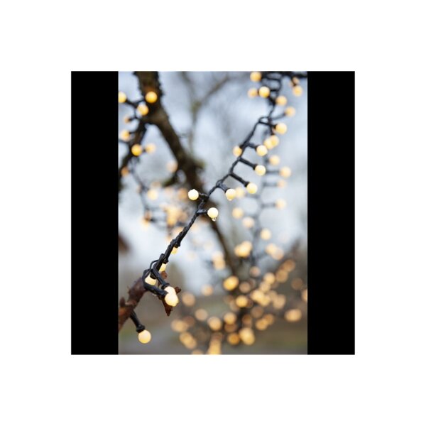 Lichterkette Berry Mini – 300 warmweiße LEDs, 6?m Länge, Timer, IP44, 8 Modi