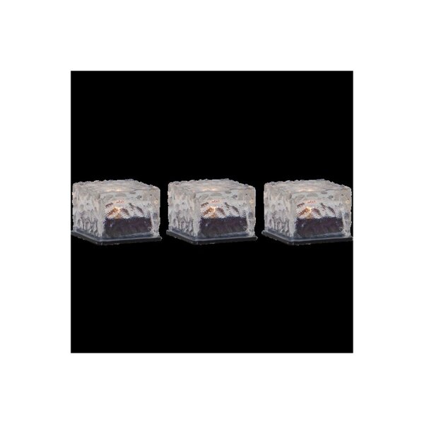 Solar-Kerze 3er Set "IceCube"