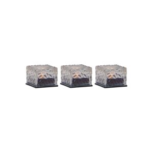 Solar-Kerze 3er Set "IceCube"