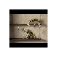 Lichterkette Villa – 10 Holzhäuschen mit warmweißen LEDs, Batterie, Timer