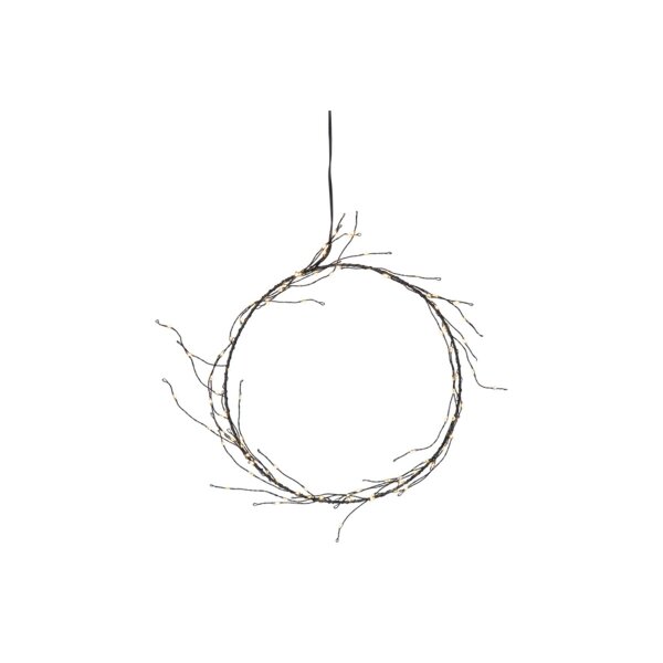 LED Lichterkranz Nike schwarz – 95 LEDs warmweiß für Innenbereich