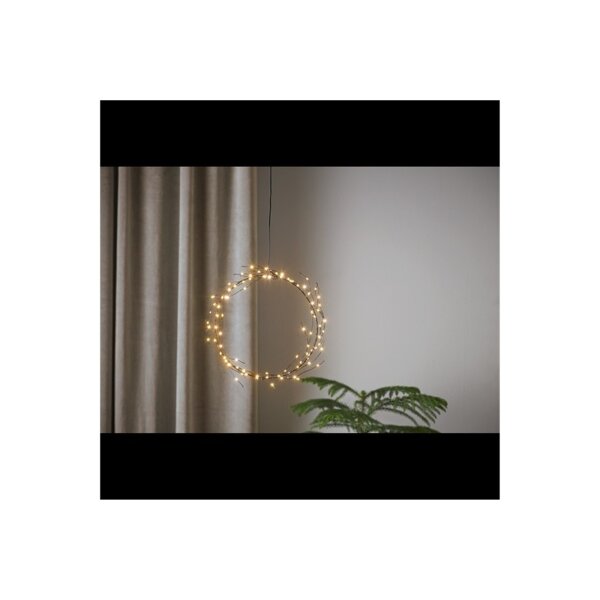 LED Lichterkranz Nike schwarz – 95 LEDs warmweiß für Innenbereich