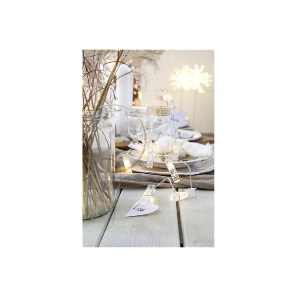 Lichterkette Clippy – LED-Lichterkette mit Klammern, Timer & Batteriebetrieb