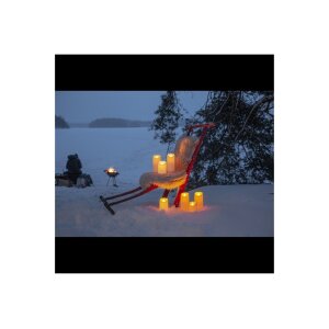 LED STUMPENKERZE M-TWINKLE weiß 17,5cm