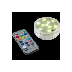 LED Kerze Water Candle – wasserdichter RGB LED Lichtpuck IP68 mit Fernbedienung für Pool & Teich