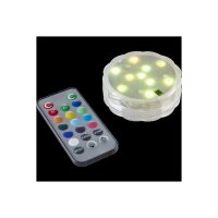 LED Kerze Water Candle – wasserdichter RGB LED Lichtpuck IP68 mit Fernbedienung für Pool & Teich