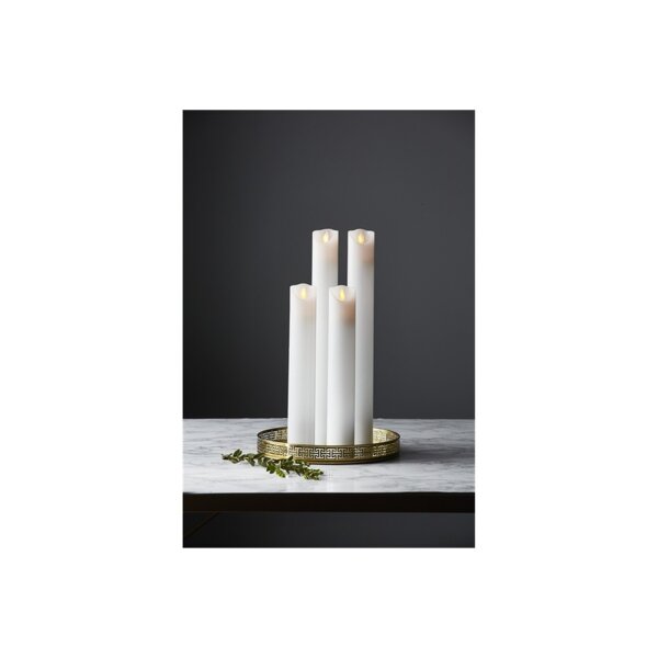 LED STUMPENKERZE M-TWINKLE weiß 20cm