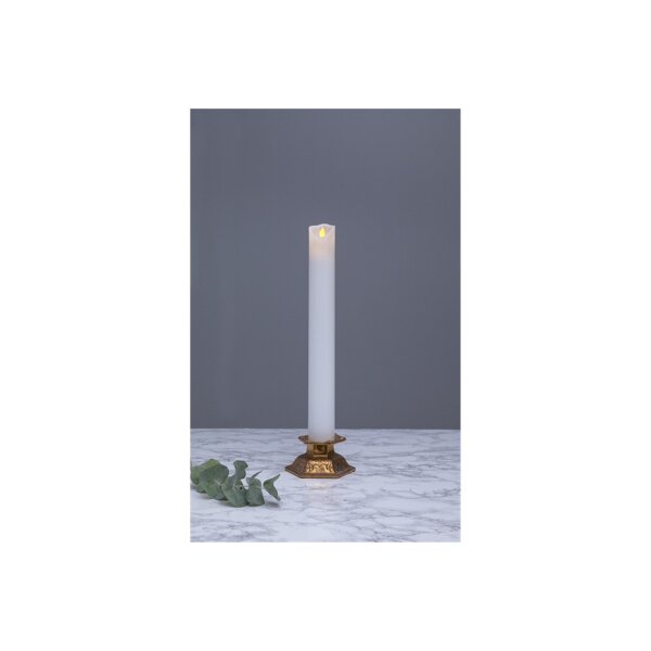 LED STUMPENKERZE M-TWINKLE weiß 20cm