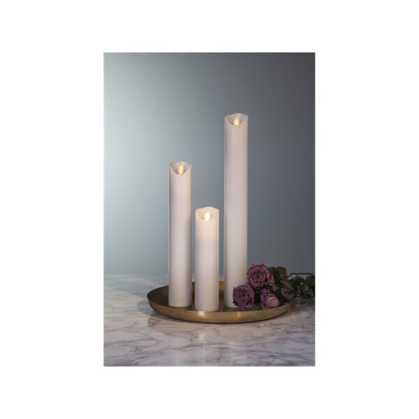 LED STUMPENKERZE M-TWINKLE weiß 40cm