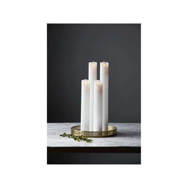 LED STUMPENKERZE M-TWINKLE weiß 40cm