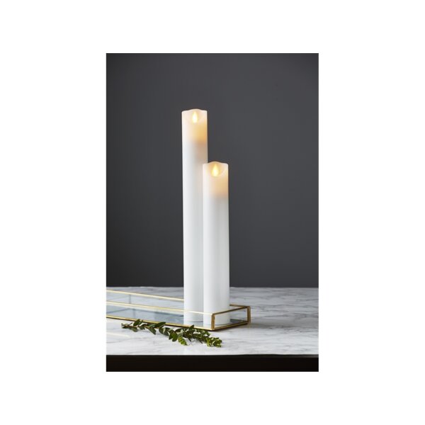 LED STUMPENKERZE M-TWINKLE weiß 40cm