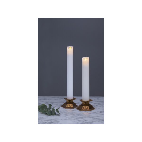 LED STUMPENKERZE M-TWINKLE weiß 40cm