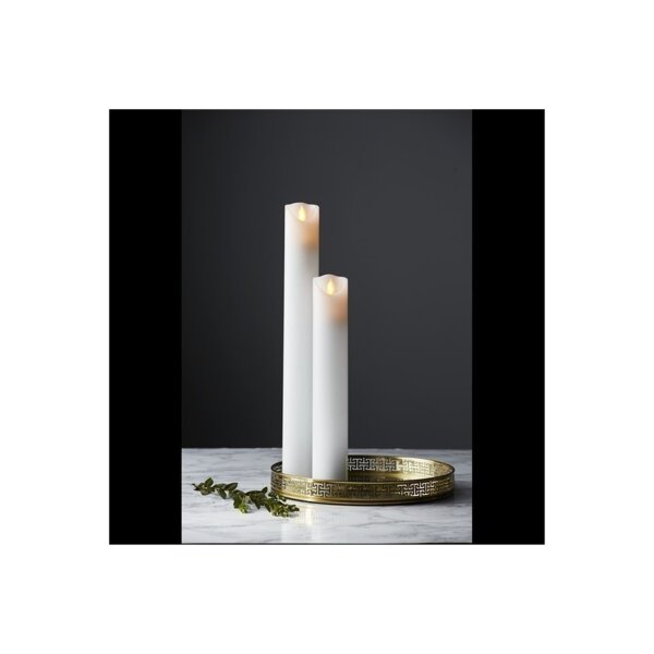 LED Stumpenkerze 30cm flackernd – Kerze mit Timer Batterie warmweiß M-TWINKLE