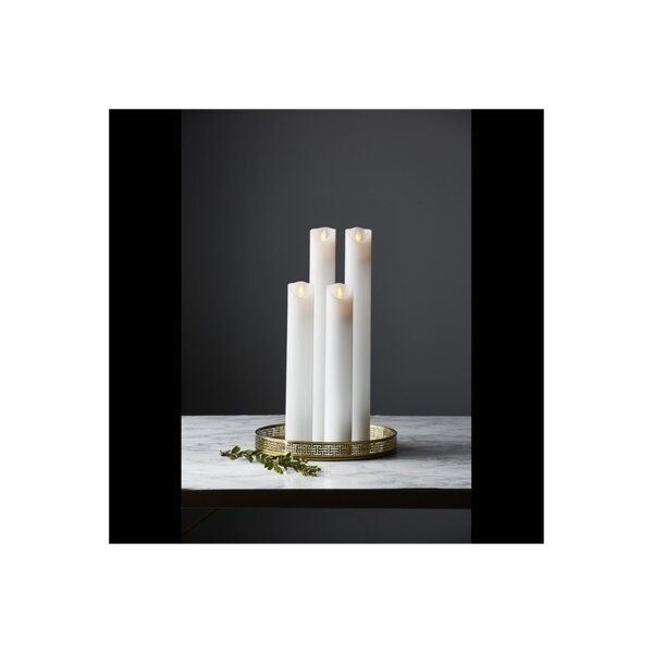 LED Stumpenkerze 30cm flackernd – Kerze mit Timer Batterie warmweiß M-TWINKLE