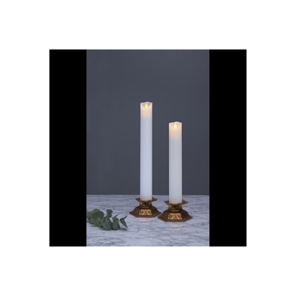 LED Stumpenkerze 30cm flackernd – Kerze mit Timer Batterie warmweiß M-TWINKLE