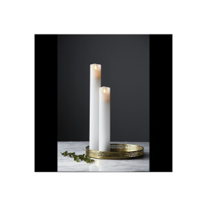 LED Stumpenkerze 30cm flackernd – Kerze mit Timer Batterie warmweiß M-TWINKLE
