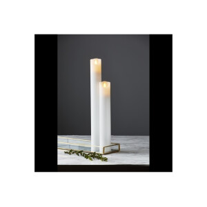 LED Stumpenkerze 30cm flackernd – Kerze mit Timer Batterie warmweiß M-TWINKLE