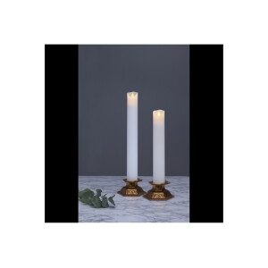 LED Stumpenkerze 30cm flackernd – Kerze mit Timer Batterie warmweiß M-TWINKLE