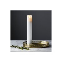 LED Stumpenkerze 30cm flackernd – Kerze mit Timer Batterie warmweiß M-TWINKLE