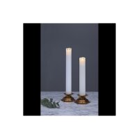 LED Stumpenkerze 30cm flackernd – Kerze mit Timer Batterie warmweiß M-TWINKLE