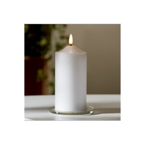 Wachskerze "Flamme" – Weiß, 17?cm...