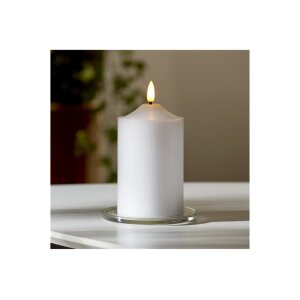 Wachskerze "Flamme" – Weiß, 15?cm...