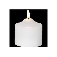 LED STUMPENKERZE FLAMME weiß 9,5cm