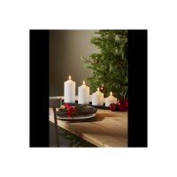 LED STUMPENKERZE FLAMME weiß 9,5cm