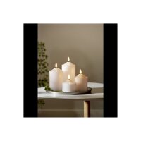 LED STUMPENKERZE FLAMME weiß 9,5cm