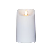 LED Kunststoffkerze mit Timer – Für Innen & Außen, Weiß