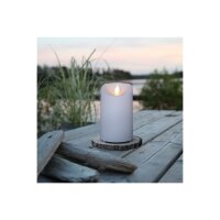 LED Kunststoffkerze mit Timer – Für Innen & Außen, Weiß