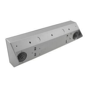 5-fach Steckdosenblock, silber 250V~/ 16A, Aufbaumontage