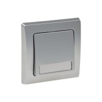 ChiliTec Delphi Taster Klingeltaster 0-250V~/ max. 10A mit 1-Fach Rahmen Abnehmbar I Unterputz Einbau Silber Grau