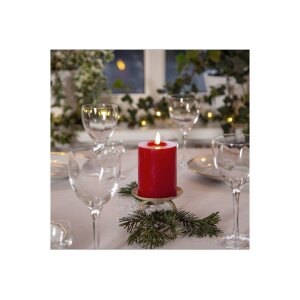 LED-Stumpenkerze Flamme Flow Rot – 12,5?cm mit...