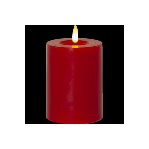 LED-Stumpenkerze Flamme Flow Rot – 12,5?cm mit...