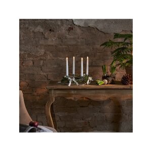 4er Set LED Leuchterkerzen "FLAMME SLIM" mit...