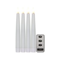 4er Set LED Leuchterkerzen "FLAMME SLIM" mit Fernbedienung