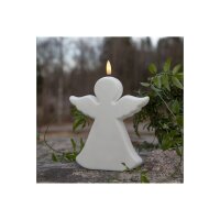LED Engelskerze Weiß – Flamme-Optik, Timer, Außen & Innen