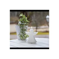 LED Engelskerze Weiß – Flamme-Optik, Timer, Außen & Innen