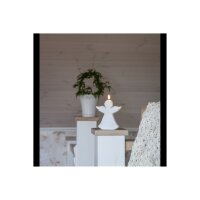 LED Engelskerze Weiß – Flamme-Optik, Timer, Außen & Innen