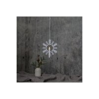 Schneeflocke aus Metall -Ø 24- mit einer LED Wachkerze